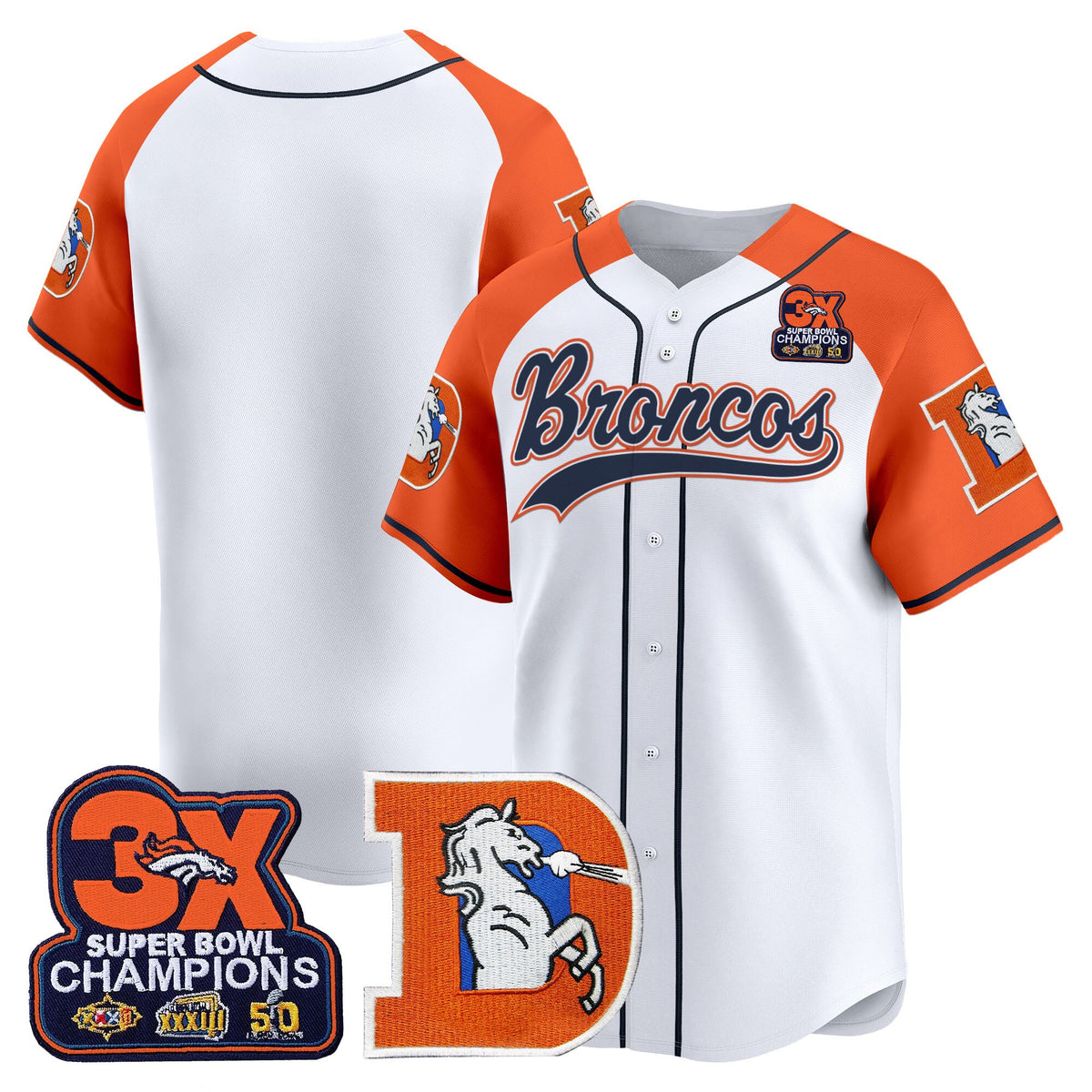 Men's Denver Broncos Throwback Vapor Baseball Jersey - All Stitched