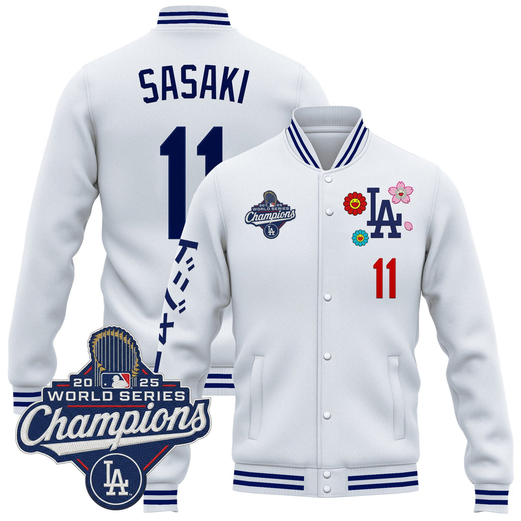 Men's Los Angeles Dodgers x Takashi Murakami Jacket - 2025 World Series Champions Patch - Printed