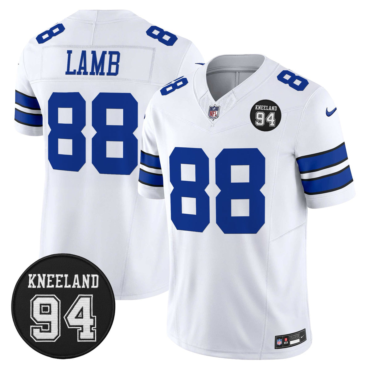 Men's Dallas Cowboys #94 Marshawn Kneeland Memorial Patch Vapor Limited Jersey - All Stitched