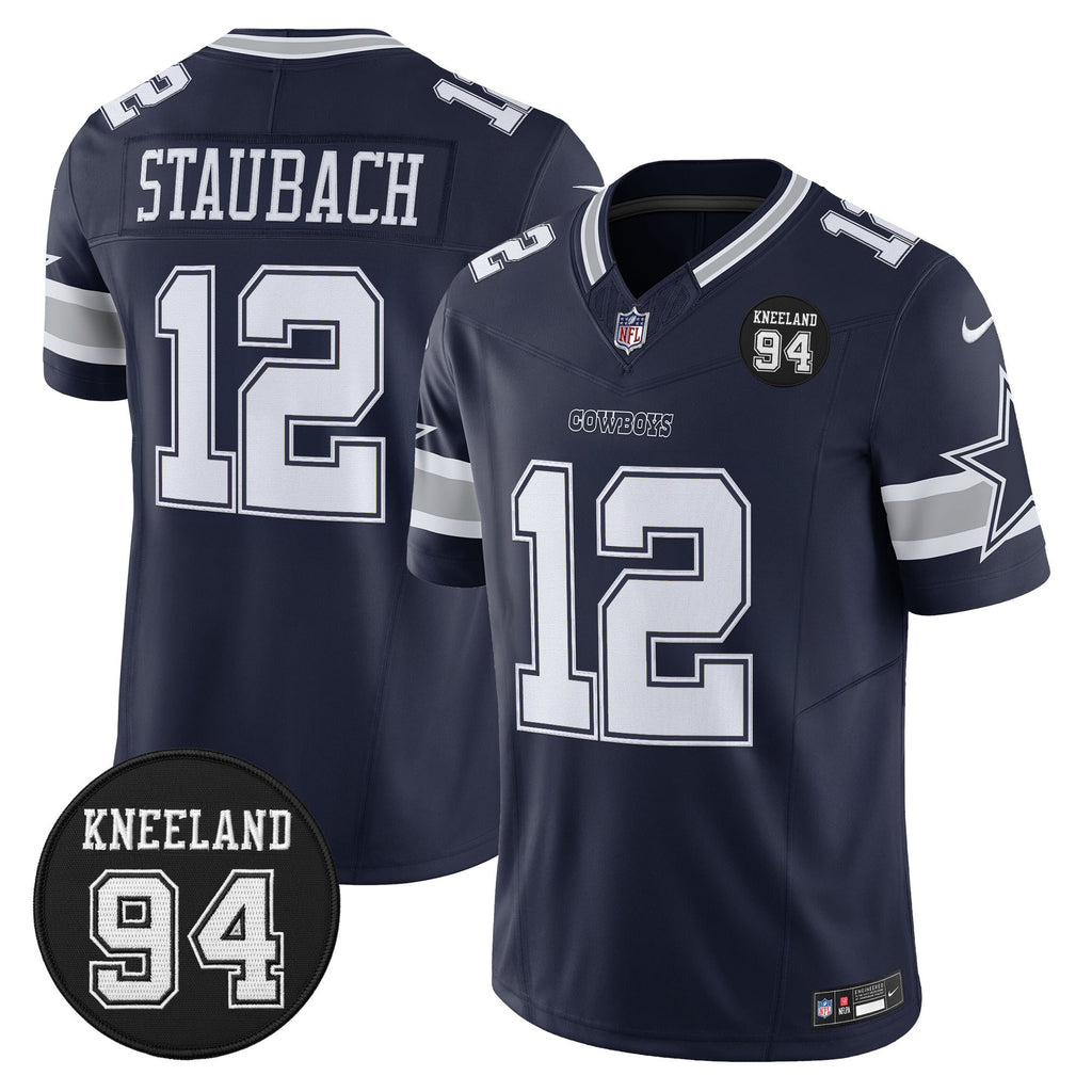 Men's Dallas Cowboys #94 Marshawn Kneeland Memorial Patch Vapor Limited Jersey - All Stitched