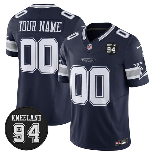 Dallas Cowboys #94 Marshawn Kneeland Memorial Patch Vapor Limited Custom Jersey - All Stitched