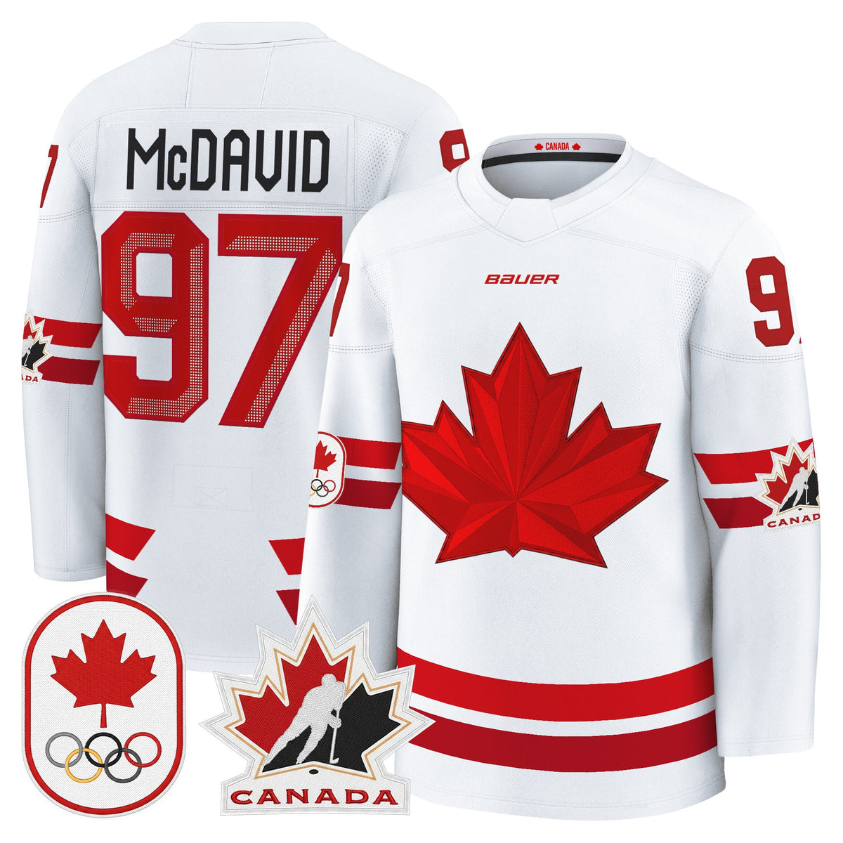 Men's 2026 Canada Olympic Premium Hockey Jersey - All Stitched