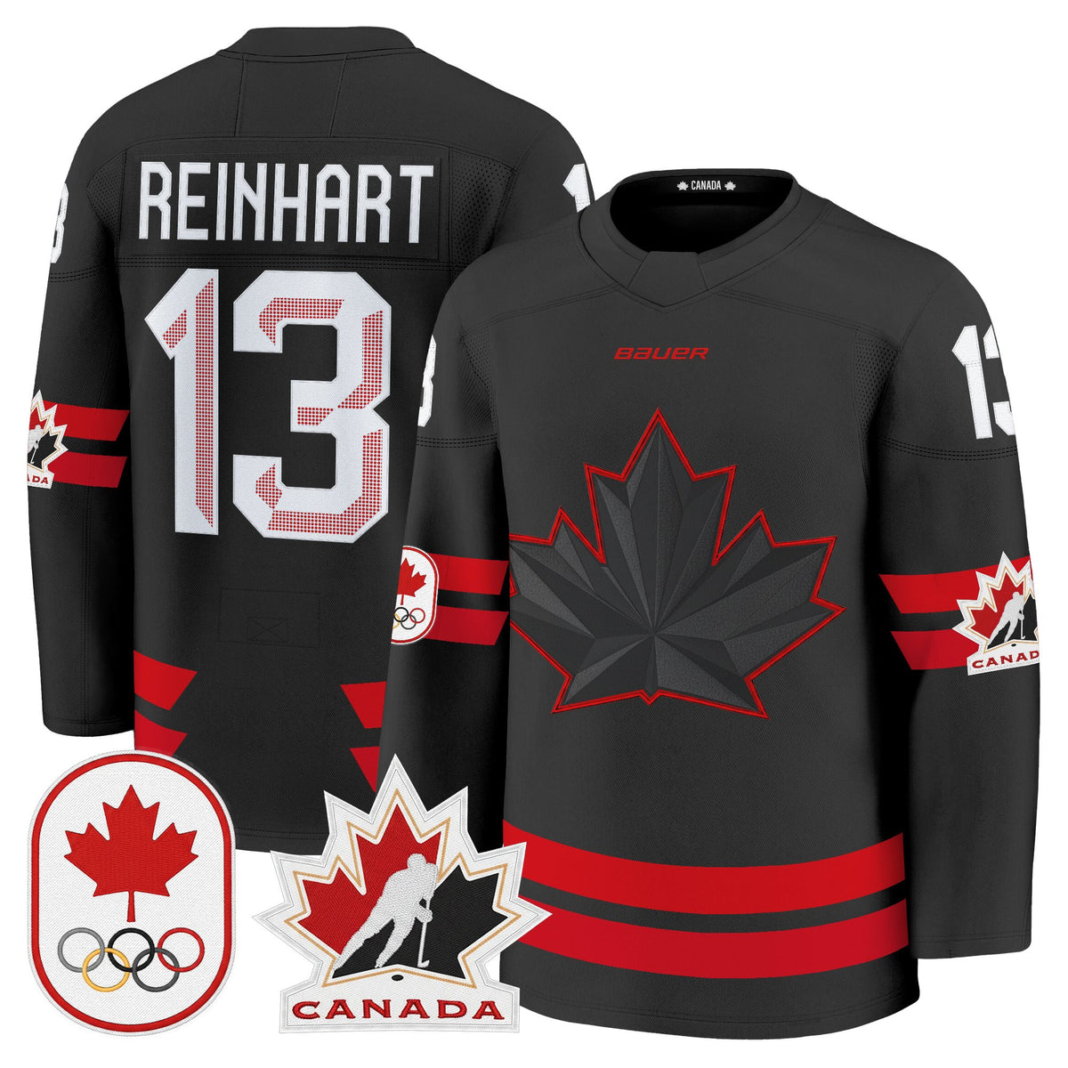 Men's 2026 Canada Olympic Premium Hockey Jersey - All Stitched