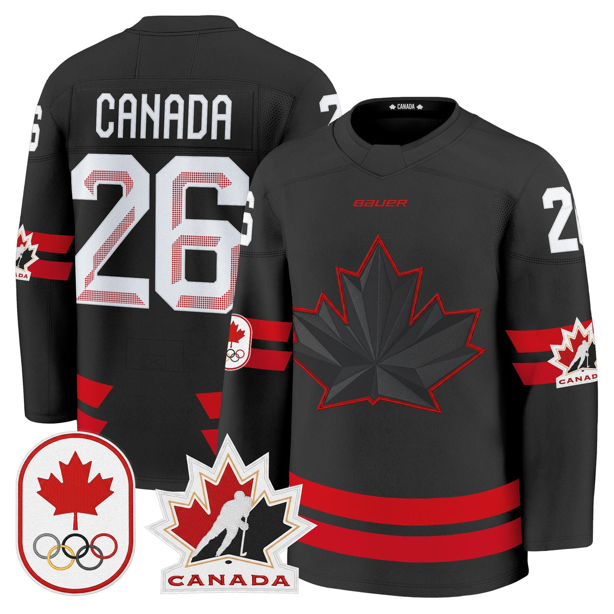 Men's 2026 Canada Olympic Premium Hockey Jersey - All Stitched