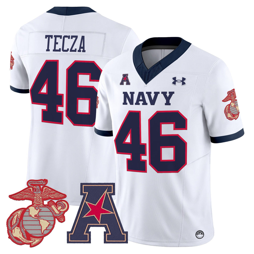 Men's Navy Midshipmen Vapor USMC Premier Jersey - All Stitched