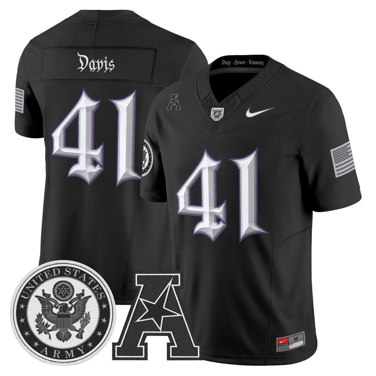 Men's Army Black Knights Honoring 250 Years Of Service And Sacrifice Vapor Limited Jersey - All Stitched