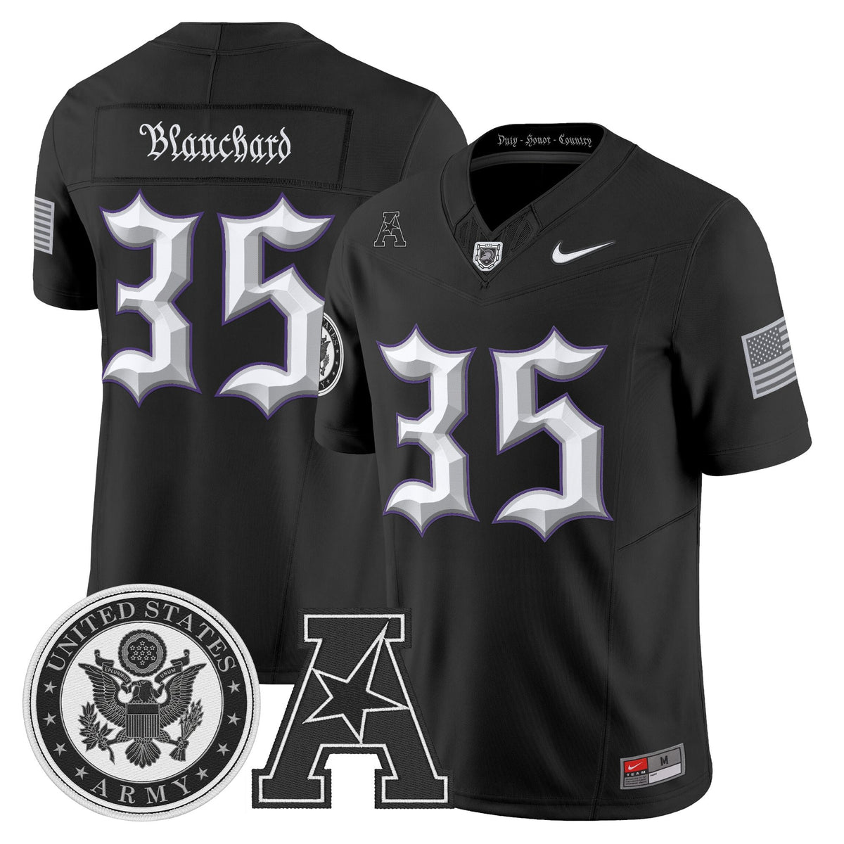 Men's Army Black Knights Honoring 250 Years Of Service And Sacrifice Vapor Limited Jersey - All Stitched