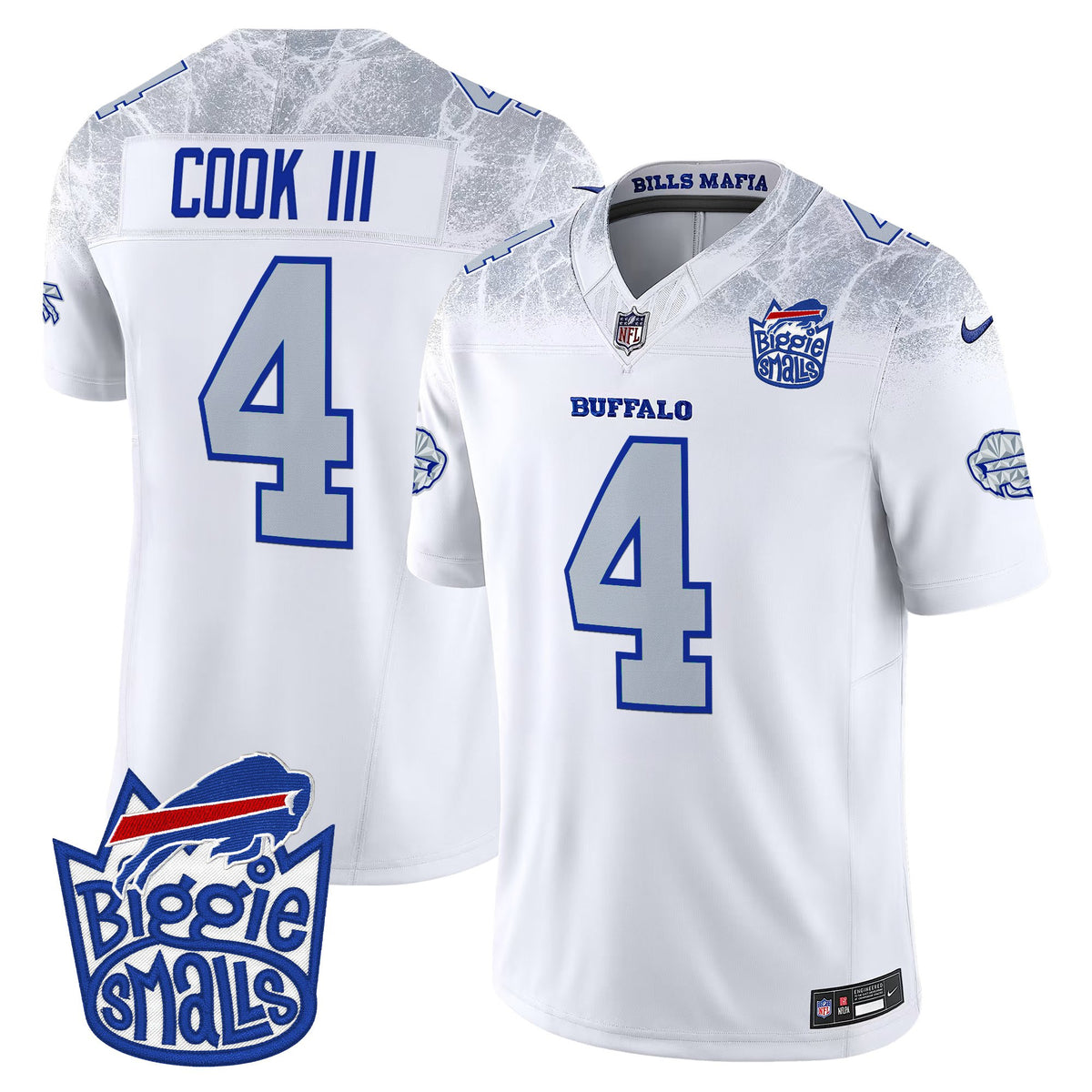 Men's Biggie Smalls × Buffalo Bills Vapor Limited Jersey - All stitched