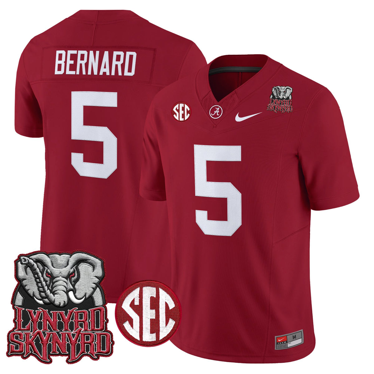 Men's Alabama Crimson Tide x Lynyrd Skynyrd Vapor Limited Jersey - Alabama Map - All Stitched