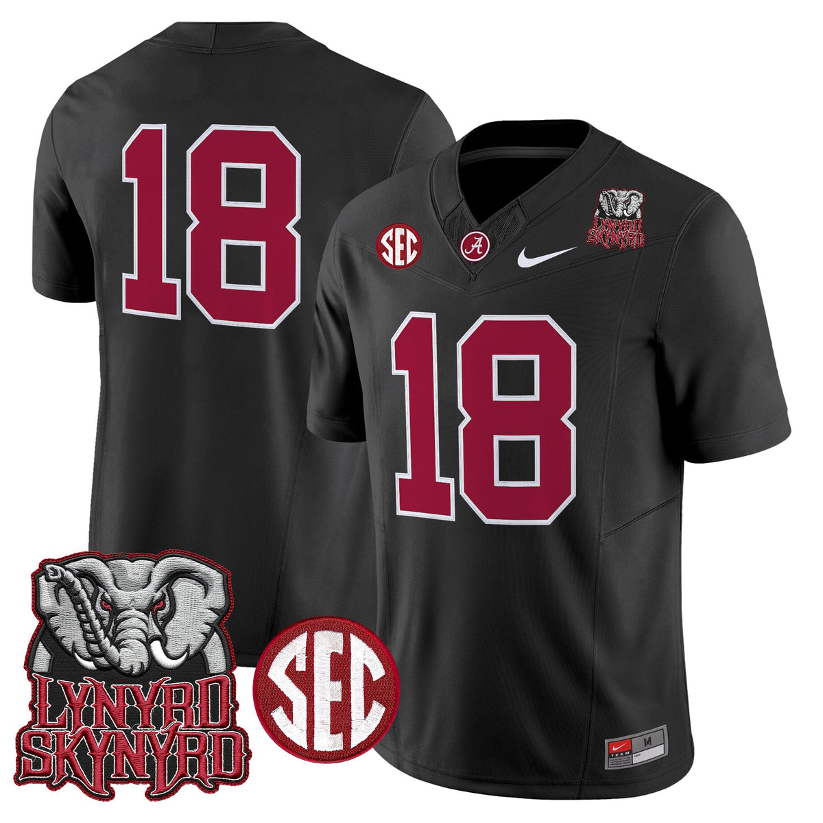 Men's Alabama Crimson Tide x Lynyrd Skynyrd Vapor Limited Jersey - Alabama Map - All Stitched