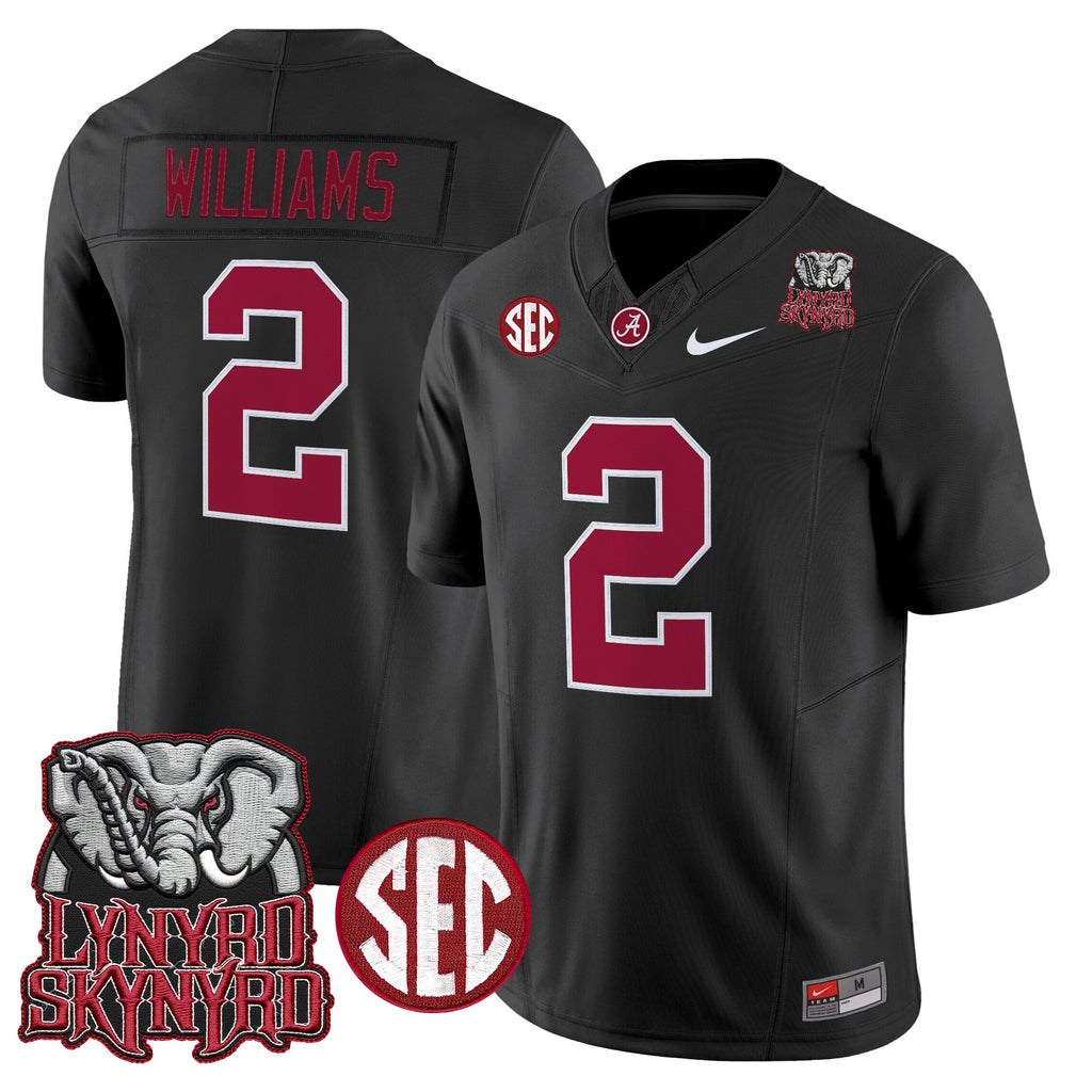 Men's Alabama Crimson Tide x Lynyrd Skynyrd Vapor Limited Jersey - Alabama Map - All Stitched