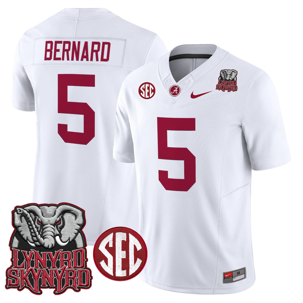 Men's Alabama Crimson Tide x Lynyrd Skynyrd Vapor Limited Jersey - Alabama Map - All Stitched