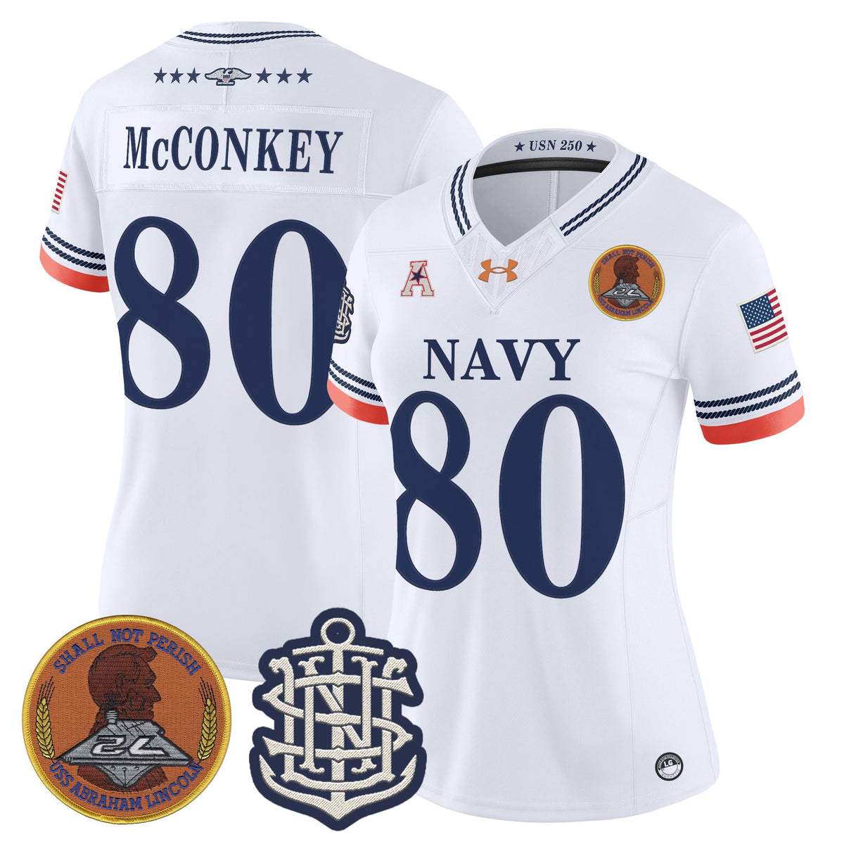 Women's Navy Midshipmen 250th Anniversary Vapor Limited Jersey - Stitched