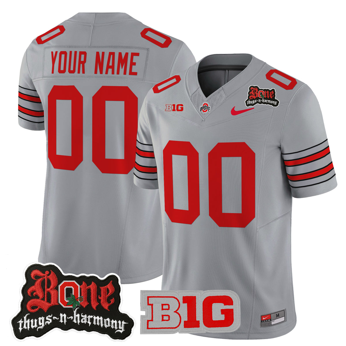Ohio State Buckeyes x Bone Thugs-N-Harmony Vapor Limited Custom Jersey - Heritage Stripe Edition - All Stitched
