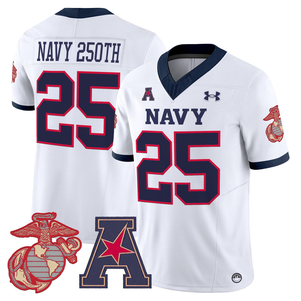 Men's Navy Midshipmen Vapor USMC Premier Jersey - All Stitched