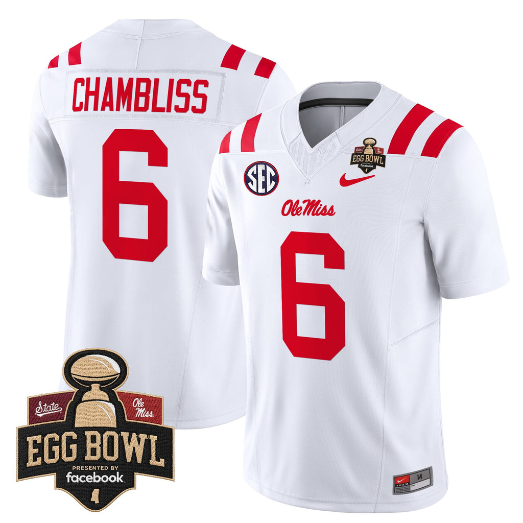 Men's Ole Miss Rebels 2025 Egg Bowl Vapor Limited Jersey - All Stitched