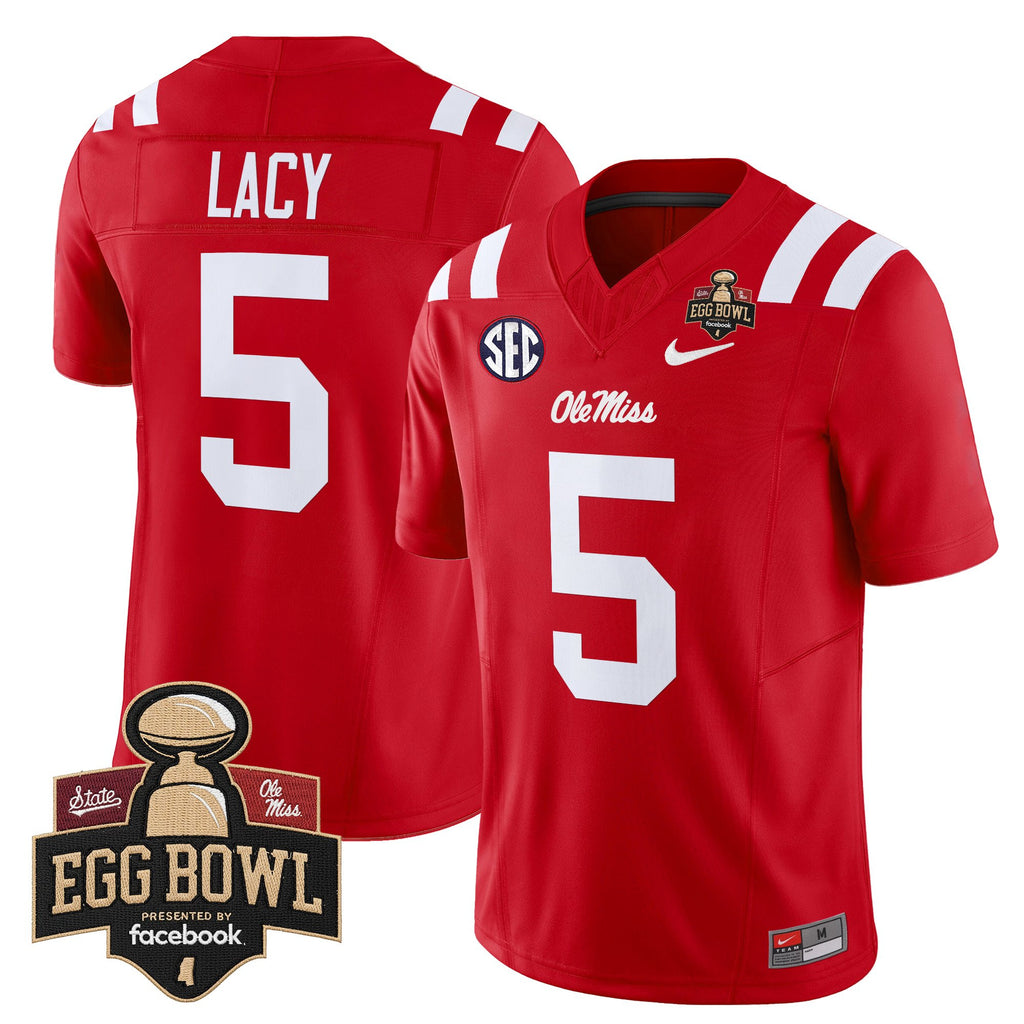 Men's Ole Miss Rebels 2025 Egg Bowl Vapor Limited Jersey - All Stitched