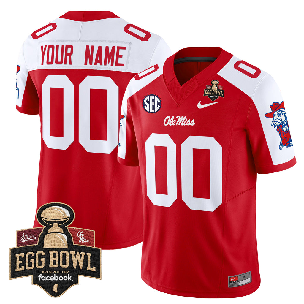 Ole Miss Rebels 2025 Egg Bowl Vapor Limited Custom Jersey - All Stitched
