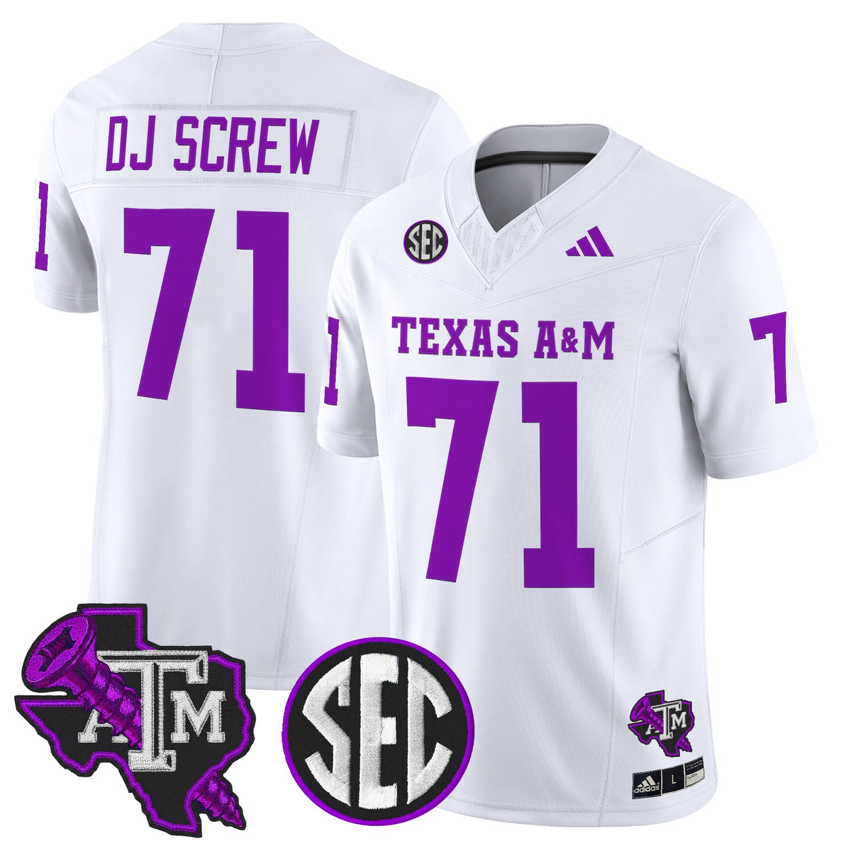 Men's Texas A&M Aggies DJ Screw Vapor Limited Jersey - All Stitched