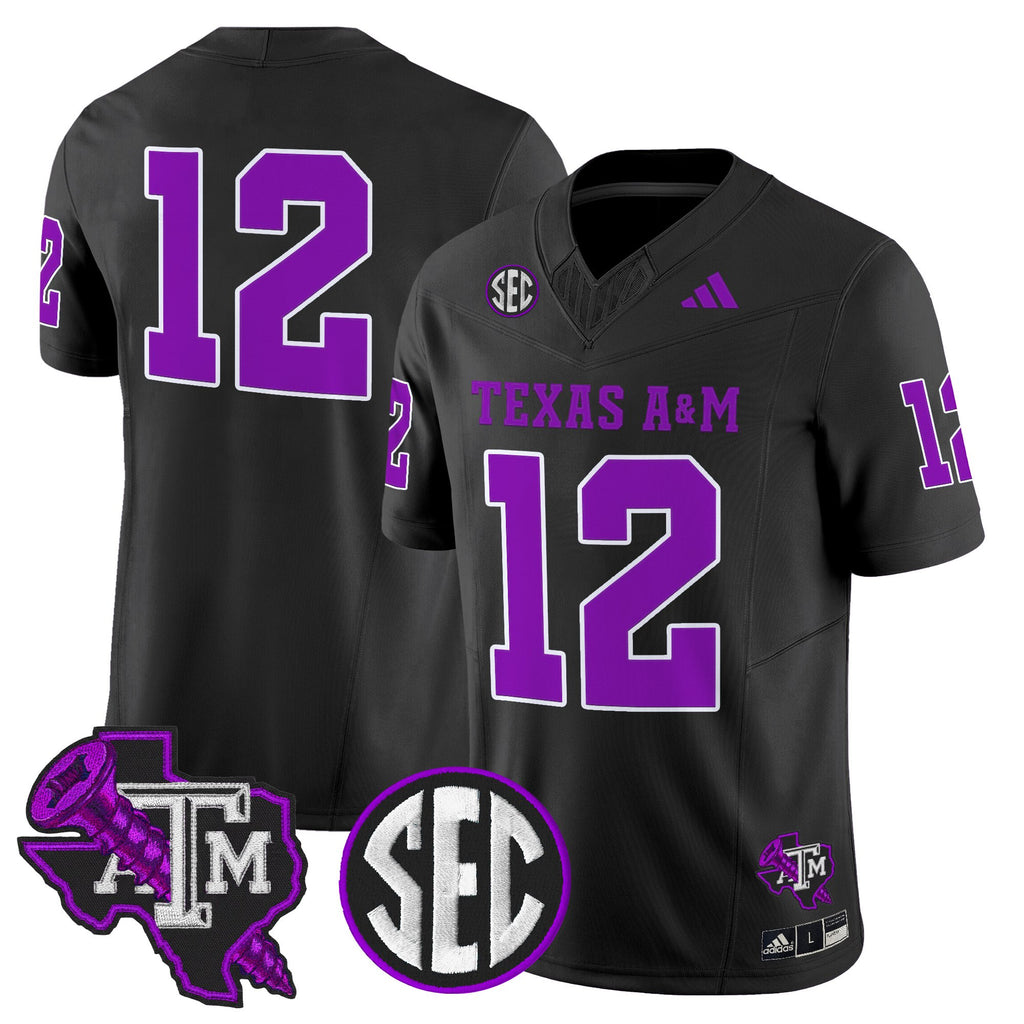 Men's Texas A&M Aggies DJ Screw Vapor Limited Jersey - All Stitched