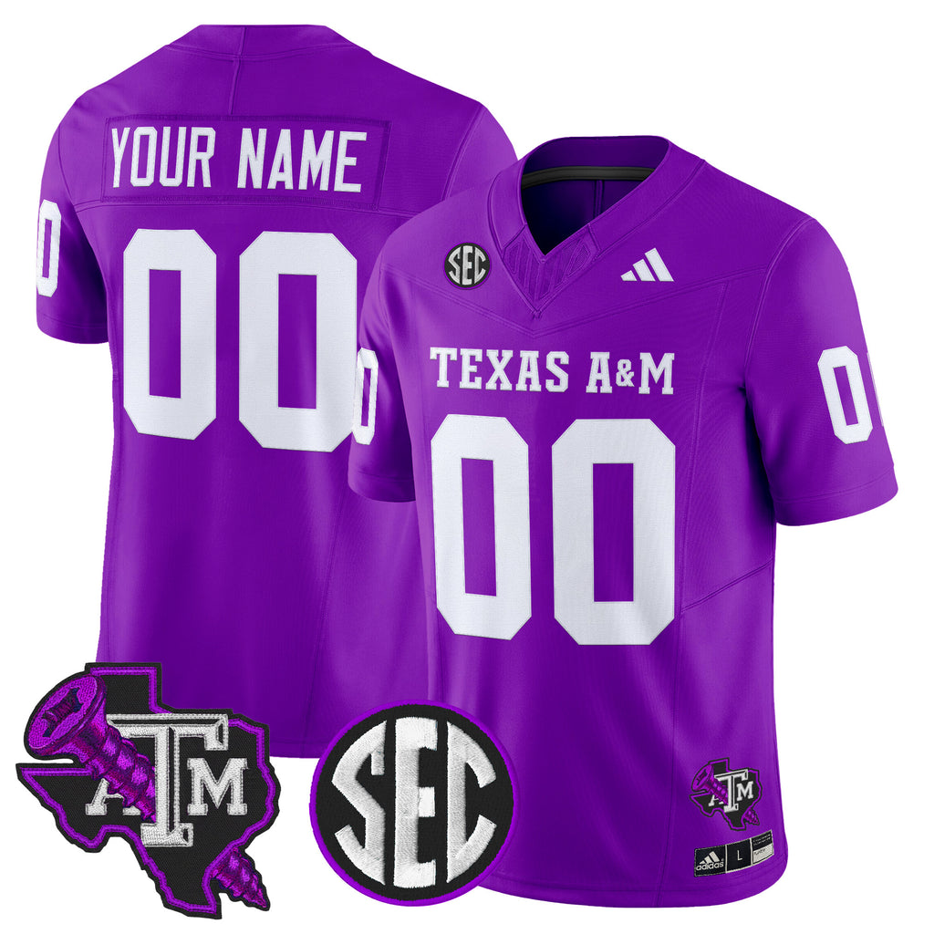 Texas A&M Aggies DJ Screw Vapor Limited Custom Jersey - All Stitched