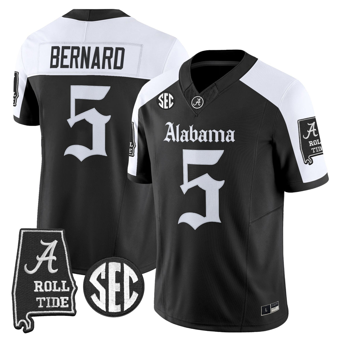 Men's Alabama Crimson Tide 'Gothic Edition' Vapor Limited Jersey - Alabama Map - All Stitched