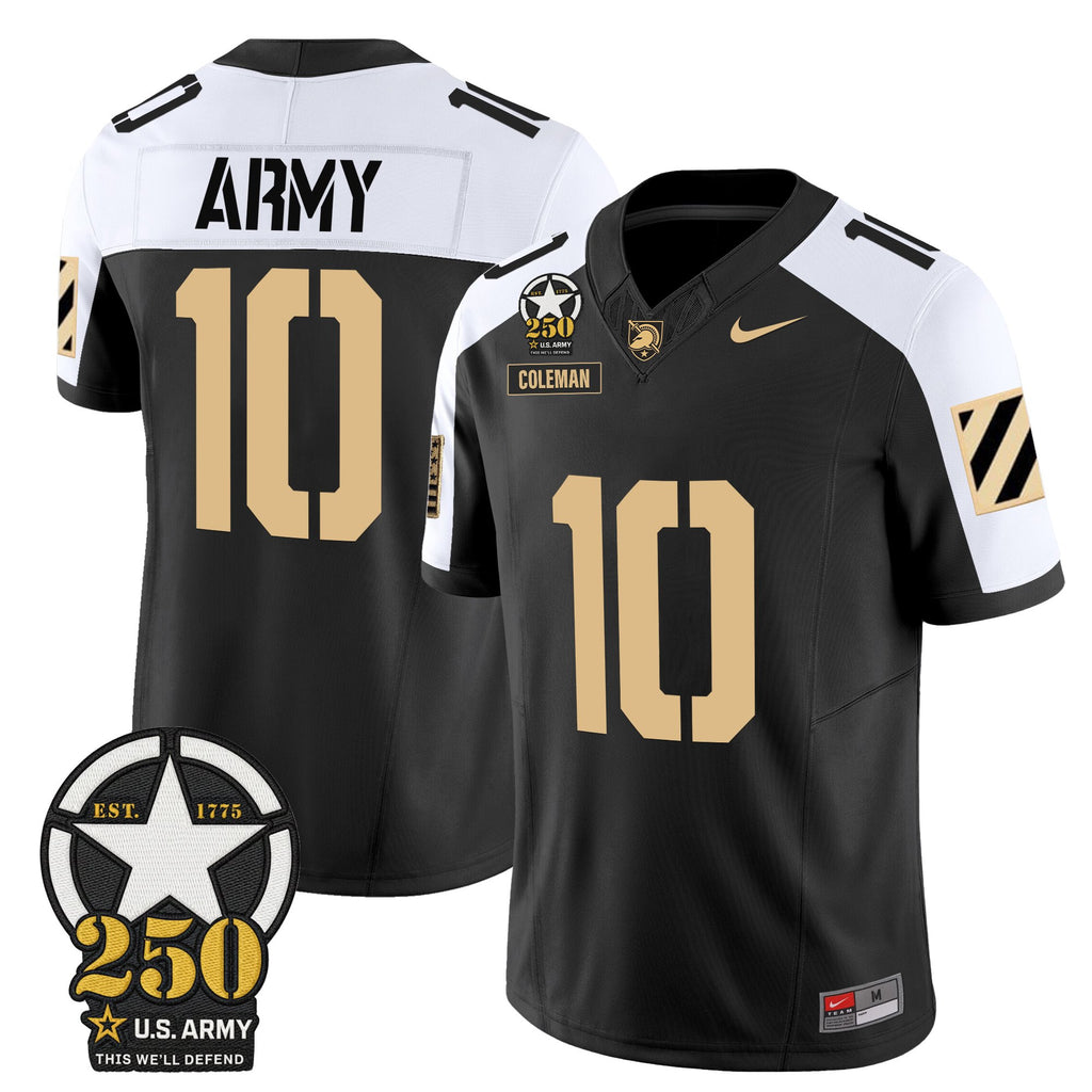 Men's Army Black Knights 250th Anniversary Patch Vapor Limited Jersey - All Stitched
