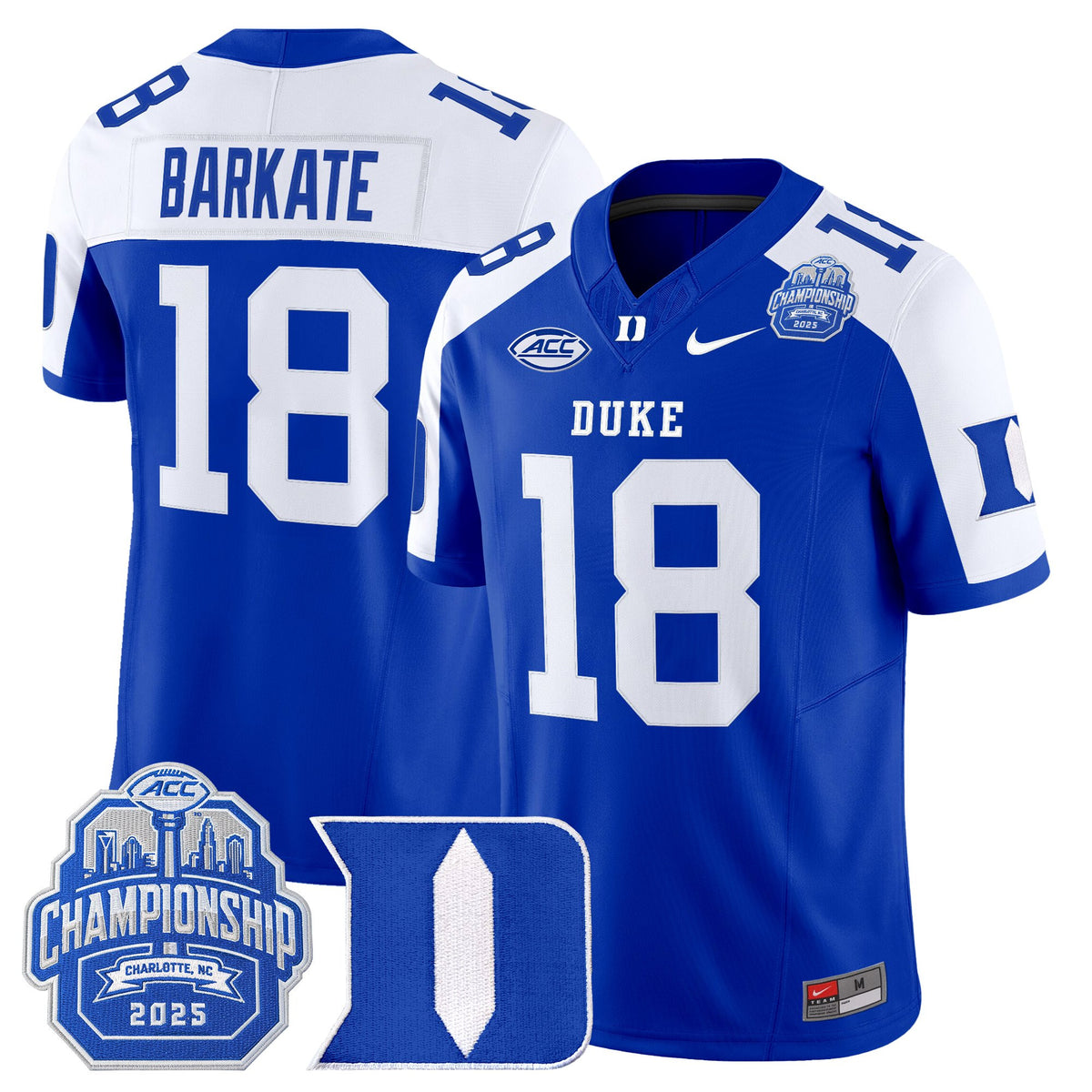 Men's Duke Blue Devils 2025 ACC Championship Vapor Limited Jersey - All Stitched