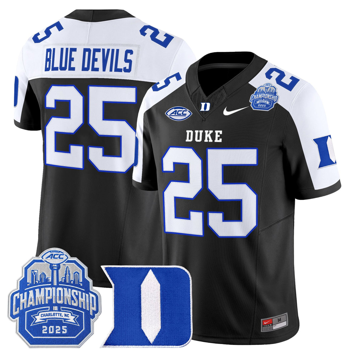 Men's Duke Blue Devils 2025 ACC Championship Vapor Limited Jersey - All Stitched