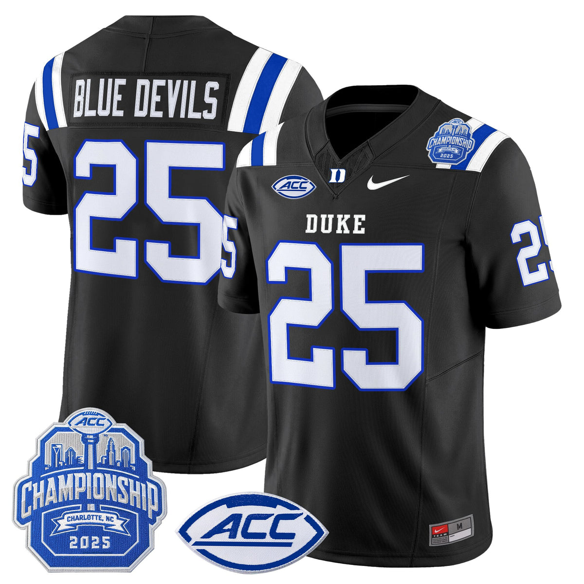 Men's Duke Blue Devils 2025 ACC Championship Vapor Limited Jersey - All Stitched