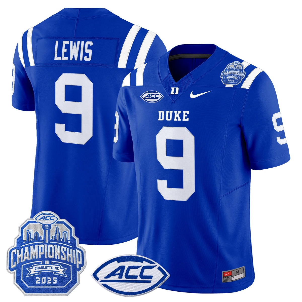Men's Duke Blue Devils 2025 ACC Championship Vapor Limited Jersey - All Stitched