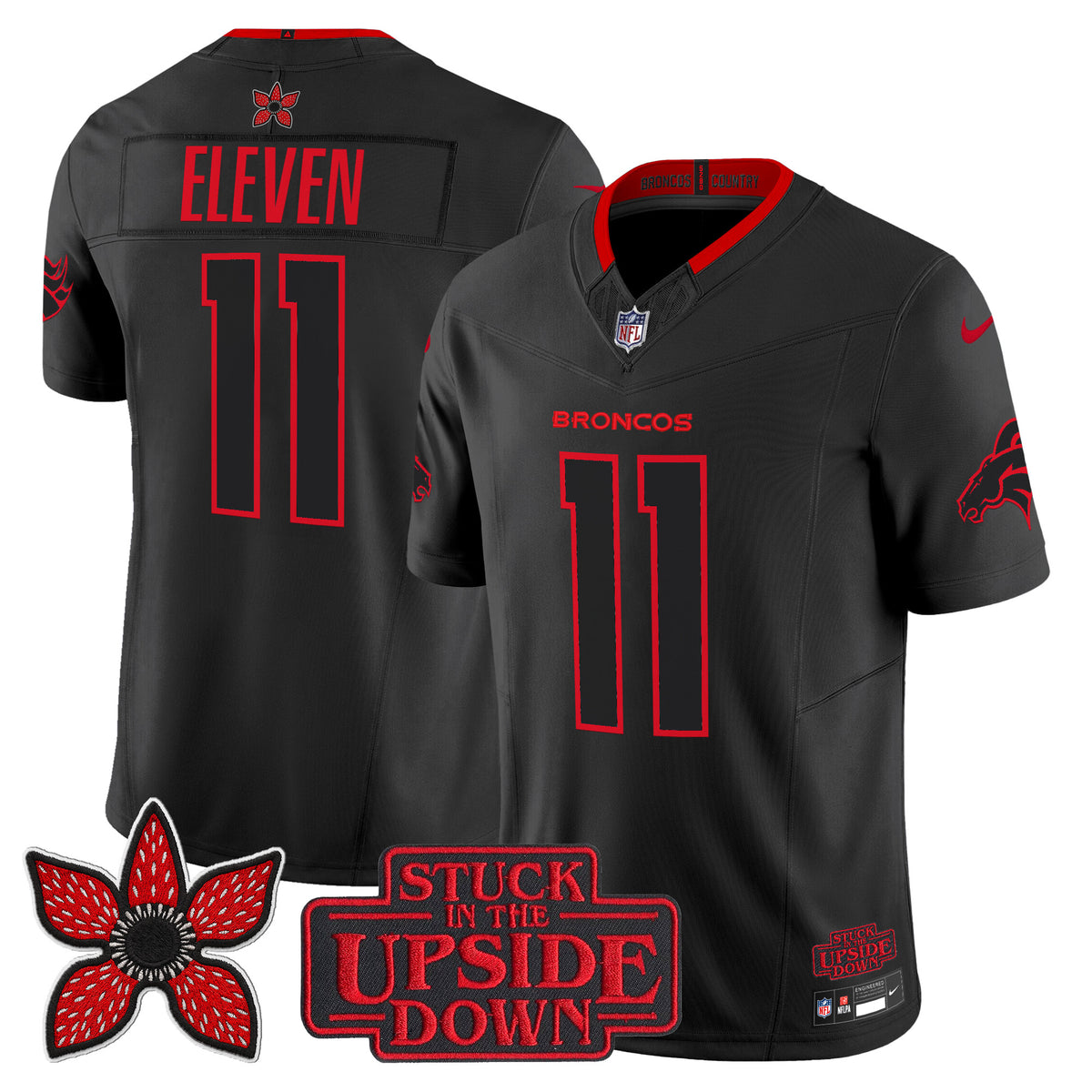 Denver Broncos 'Stranger Things Edition' Vapor Limited Jersey - All Stitched