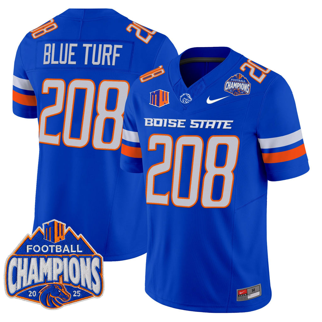 Men's Boise State Broncos 2025 Mountain West Football Champions Vapor Limited Jersey - All Stitched