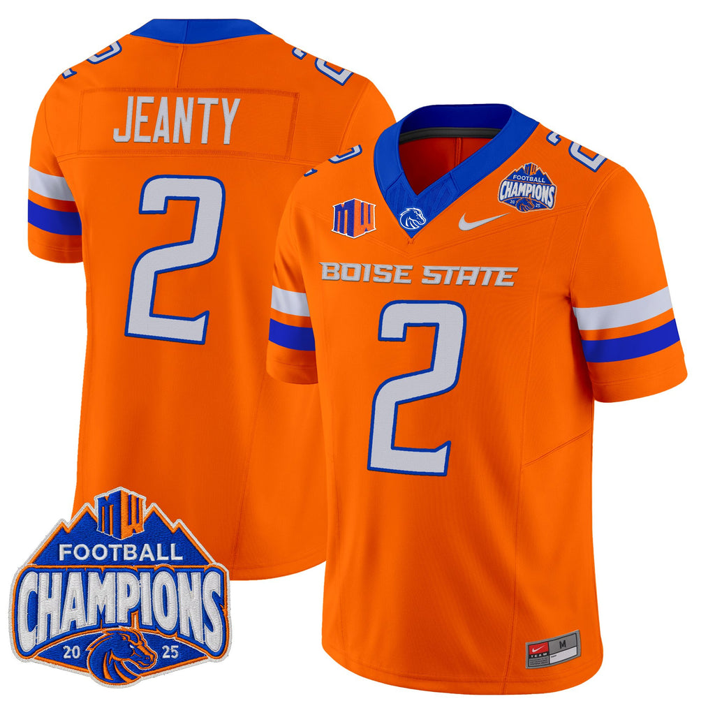 Men's Boise State Broncos 2025 Mountain West Football Champions Vapor Limited Jersey - All Stitched