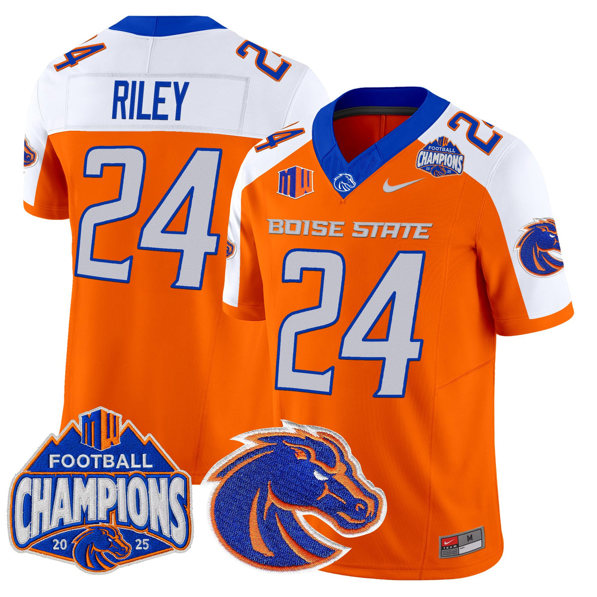 Men's Boise State Broncos 2025 Mountain West Football Champions Vapor Limited Jersey - All Stitched