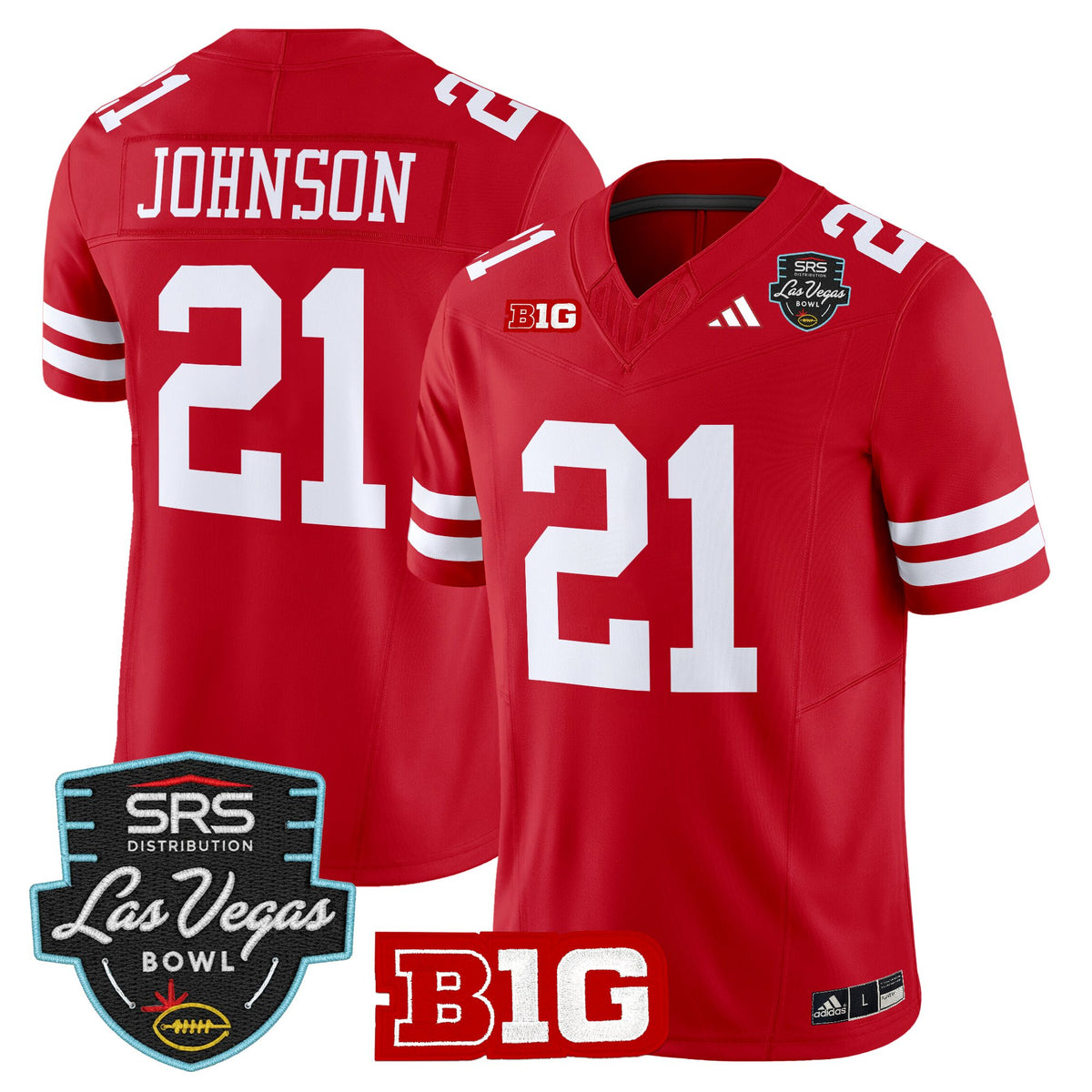 Men's Nebraska Cornhuskers 2025 Las Vegas Bowl Vapor Limited Jersey - All Stitched