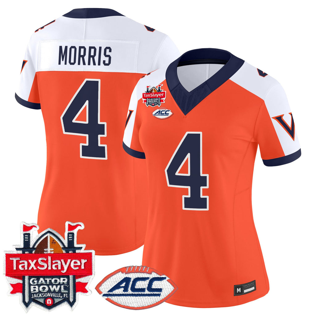 Women's Virginia Cavaliers 1995 Throwbacks Vapor Limited Jersey - Gator Bowl Patch - All Stitched