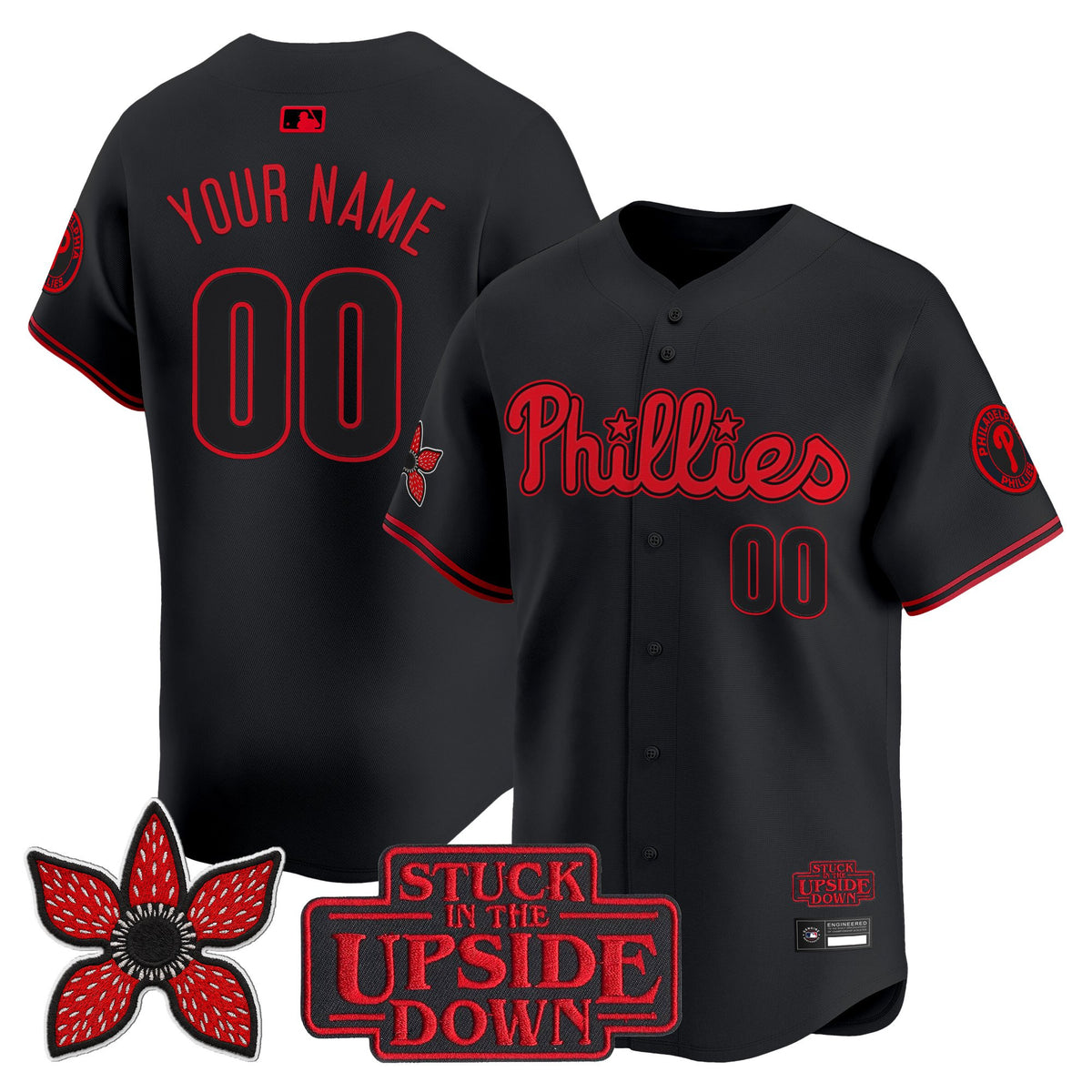 Philadelphia Phillies 'Stranger Things Edition' Vapor Premier Limited Custom Jersey - All Stitched
