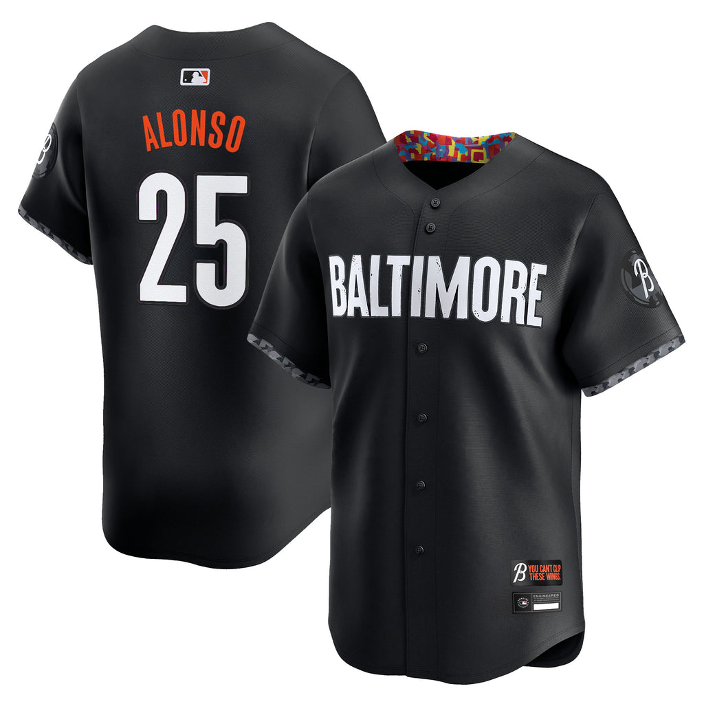 #25 Pete Alonso Baltimore Orioles Vapor Premier Limited Jersey – All Stitched