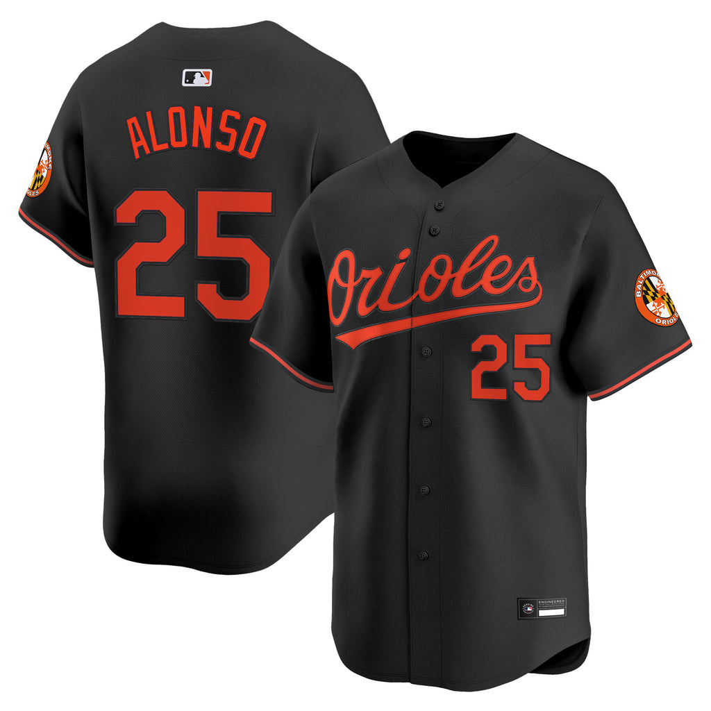 #25 Pete Alonso Baltimore Orioles Vapor Premier Limited Jersey – All Stitched