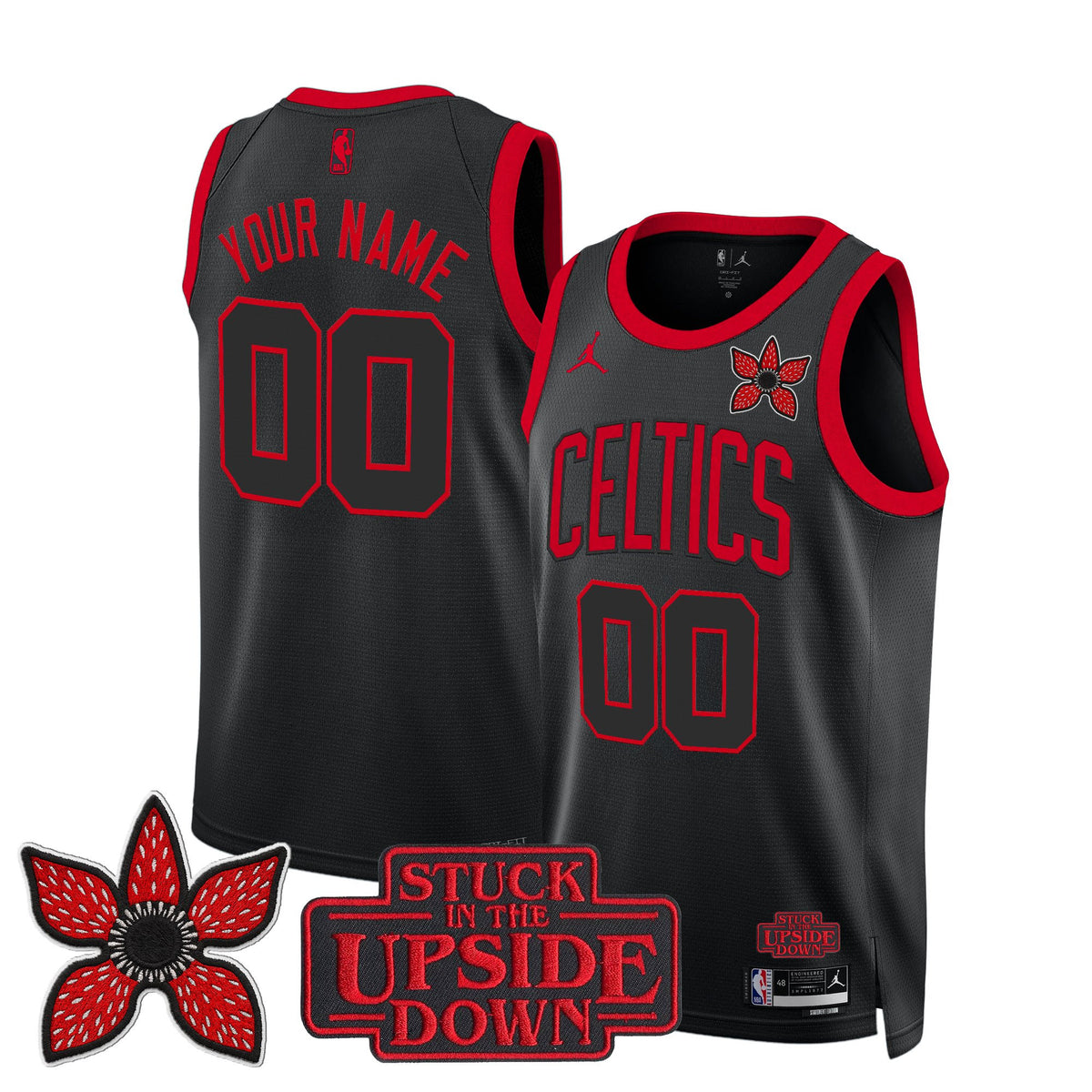Boston Celtics 'Stranger Things Edition' Swingman Custom Jersey - All Stitched