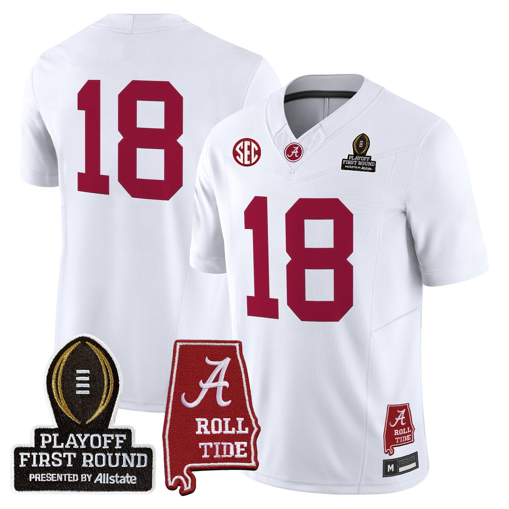 Men's Alabama Crimson Tide 2025 Playoff First Round Vapor Limited Jersey - All Stitched