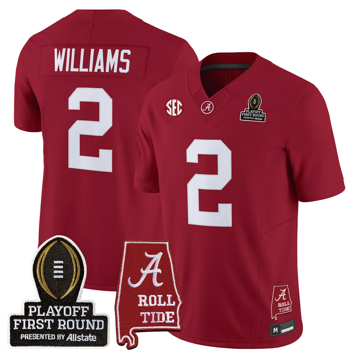 Men's Alabama Crimson Tide 2025 Playoff First Round Vapor Limited Jersey - All Stitched