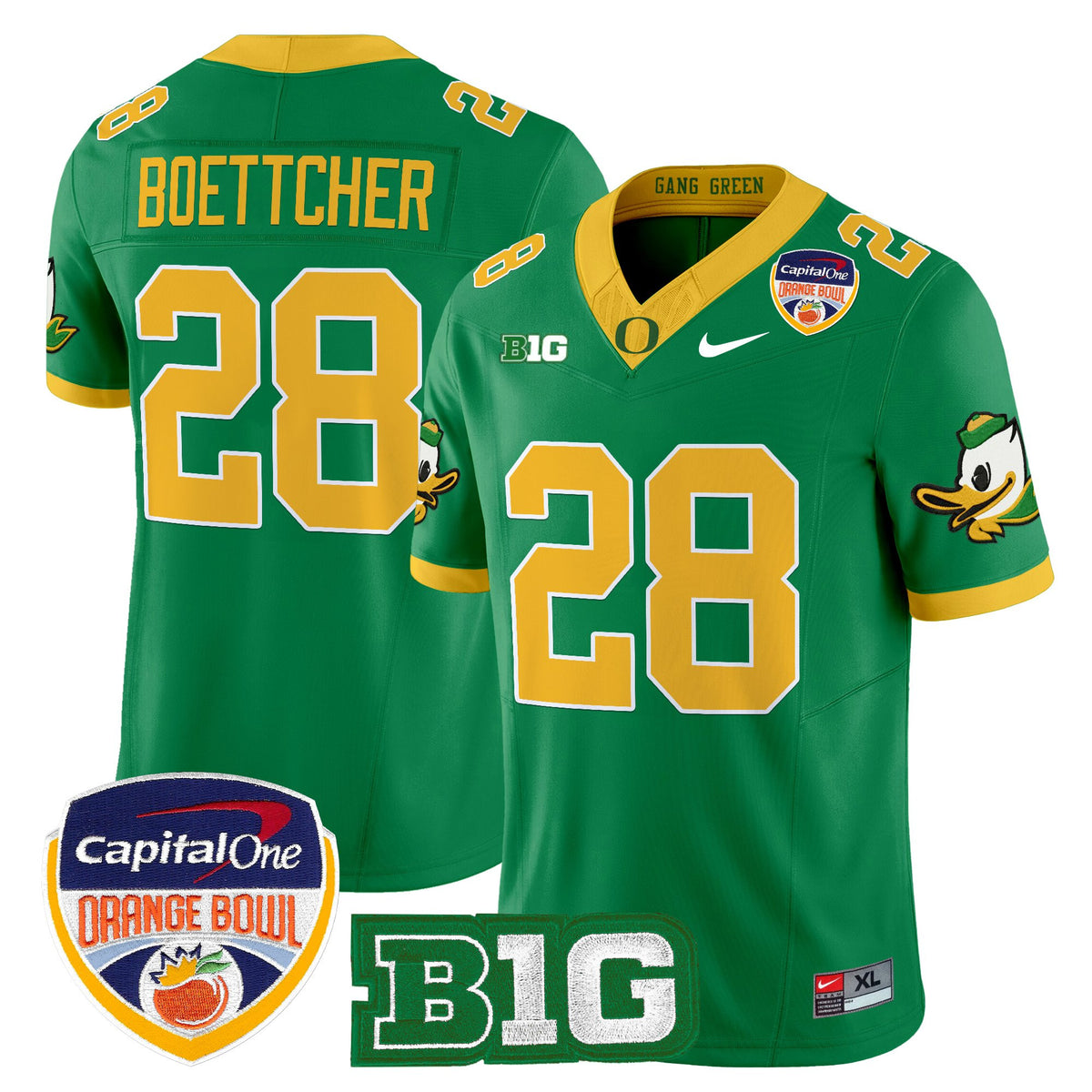 Men's Oregon Ducks 2026 Orange Bowl Vapor Limited Jersey - All Stitched