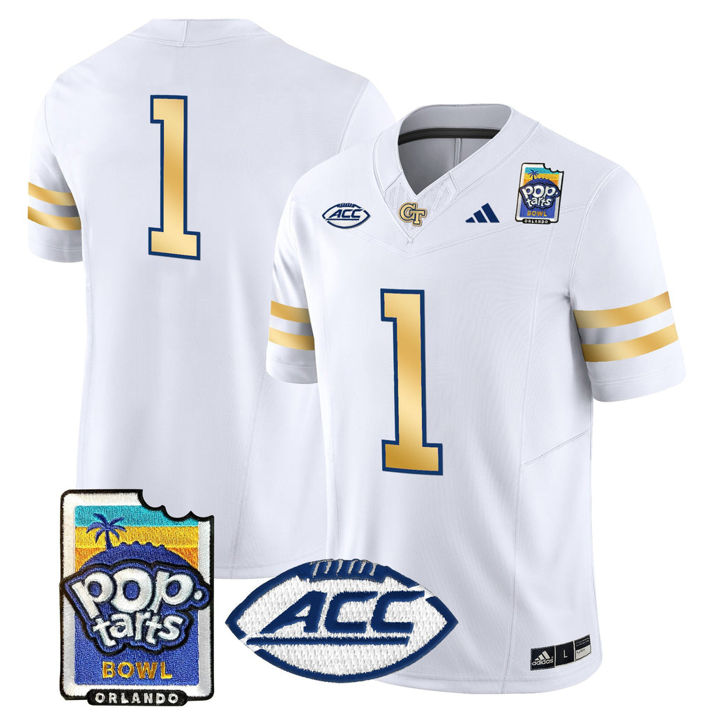 Men's Georgia Tech Yellow Jackets Pop-Tarts Bowl Vapor Limited Jersey - All stitched