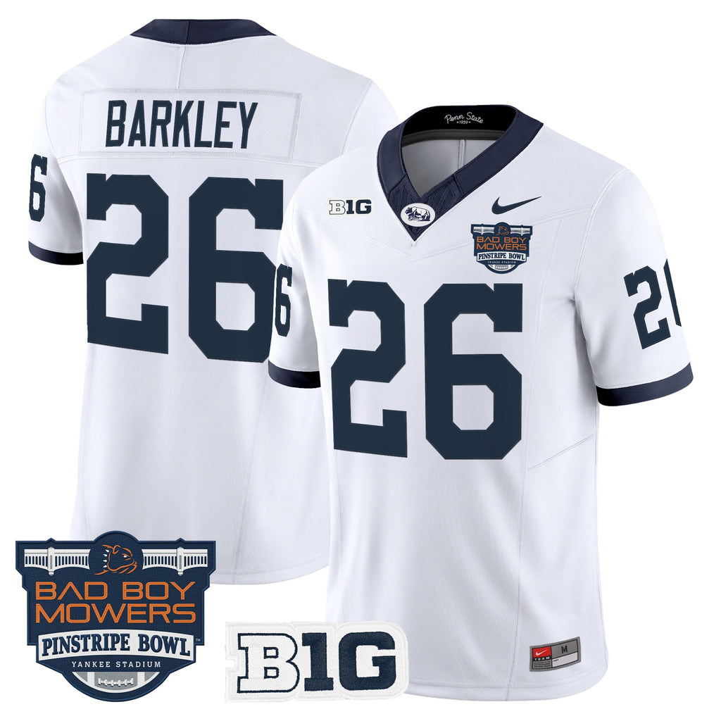 Men's Penn State Nittany Lions Throwback Vapor Limited Jersey - Pinstripe Bowl Patch - All Stitched