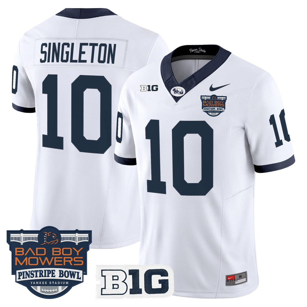 Men's Penn State Nittany Lions Throwback Vapor Limited Jersey - Pinstripe Bowl Patch - All Stitched