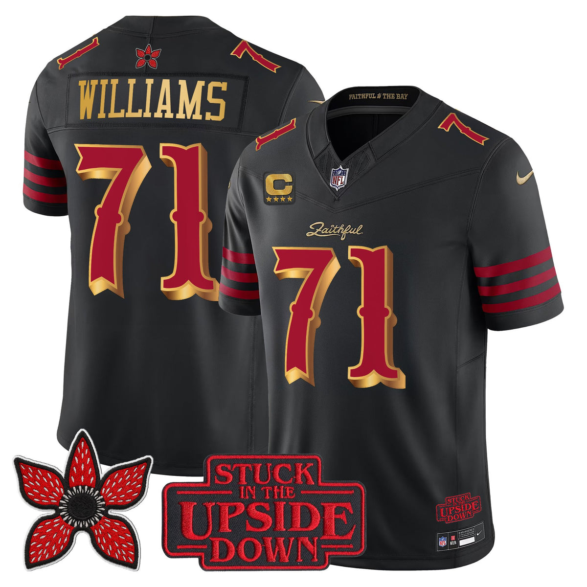 Men's San Francisco 49ers 'Rivalries x Stranger Things' Vapor Limited Jersey - All Stitched