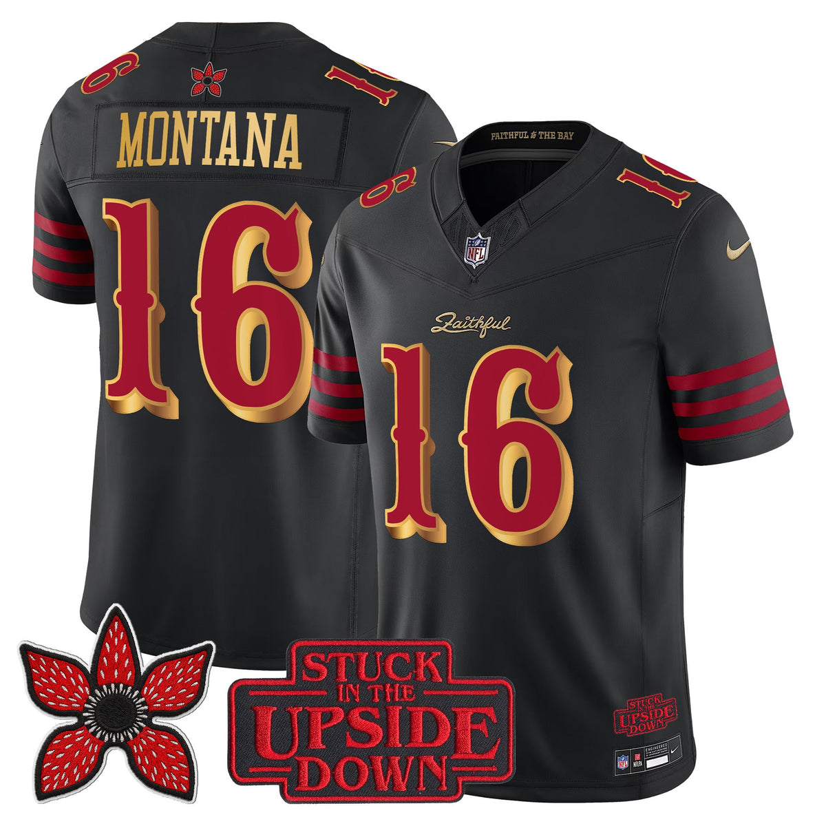 Men's San Francisco 49ers 'Rivalries x Stranger Things' Vapor Limited Jersey - All Stitched
