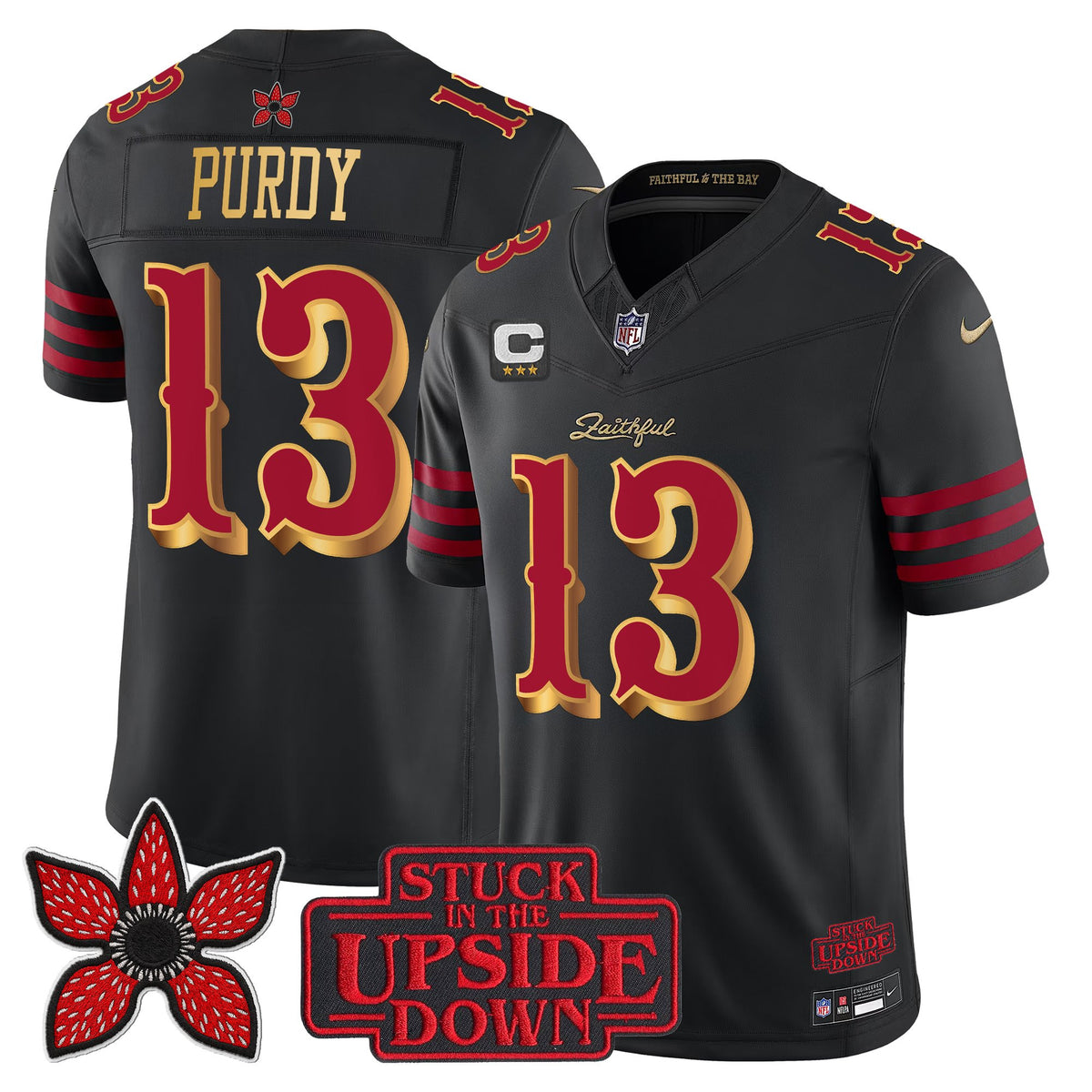 Men's San Francisco 49ers 'Rivalries x Stranger Things' Vapor Limited Jersey - All Stitched